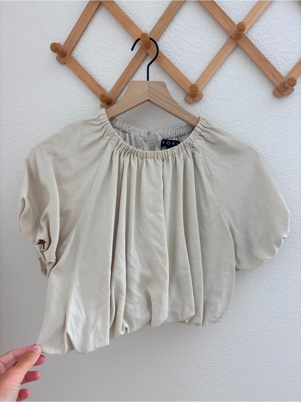 Boutique Fore Collection Cropped Bubble Top